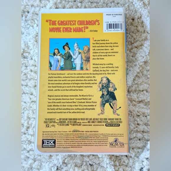 The Wizard of Oz VHS THX Mastered 1996 - Picture 4 of 8